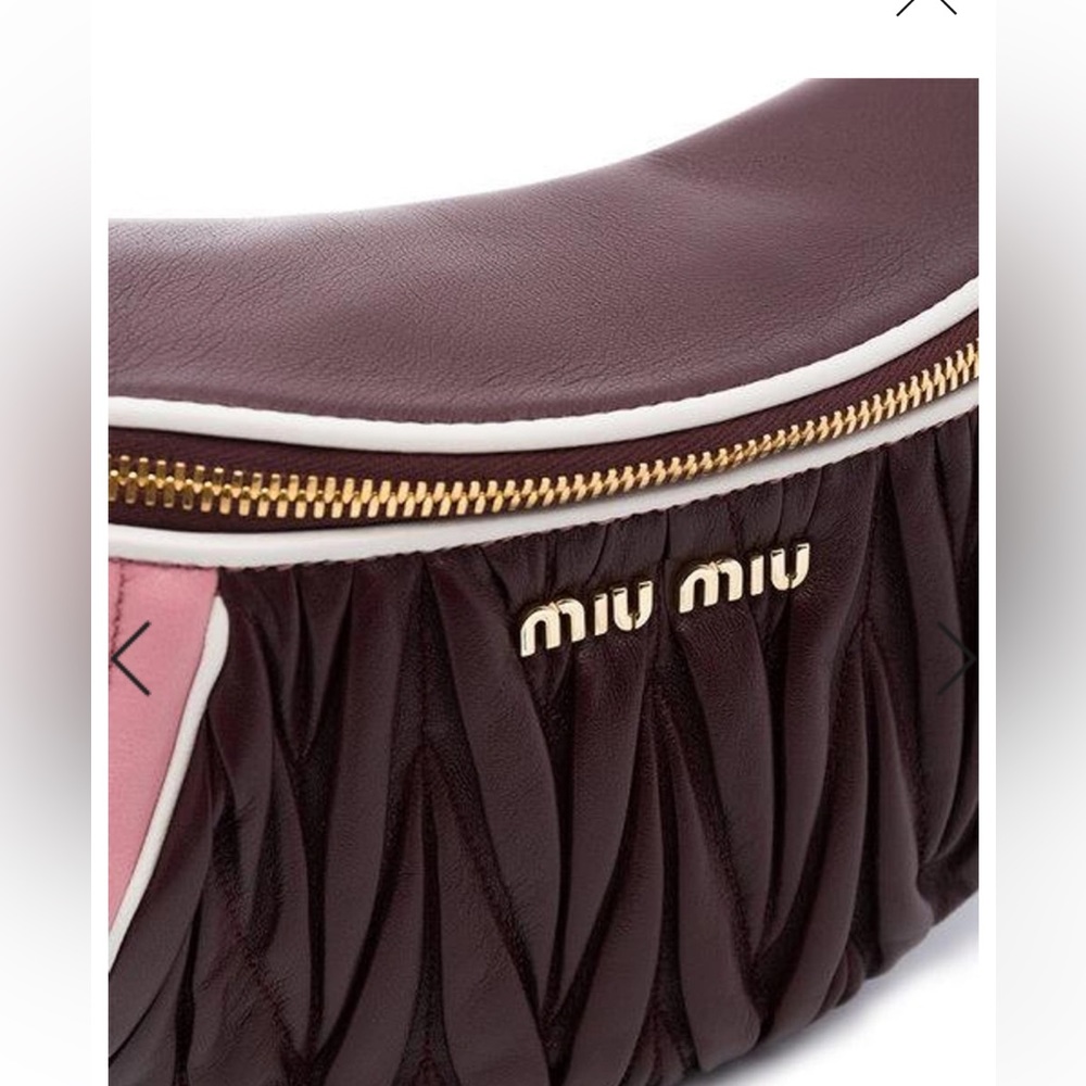Miu Miu Biker Waist Matelasse Fanny Pack